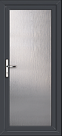 Пластикові міжкімнатні двері (антрацит) із замком
