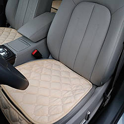 Комплект накидок на сидіння з бежевого велюру