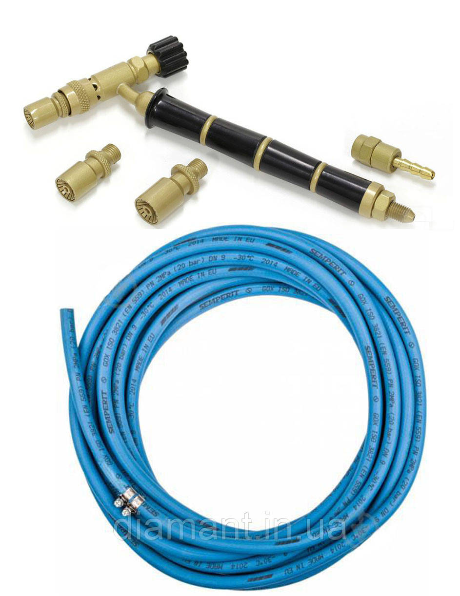 Пропановий пальник ORCA M75 (три змінні сопла 2,0; 2,5; 3,0 мм) в комплекті з шлангом (2 м