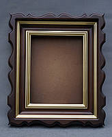 Фігурний кіот для ікони з внутрішньою дерев'яною рамою і штапиками, покритими фарбою під золото., фото 4