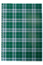 Тетрадь на пружине сбоку, А-4, 48л., "Shotlandka", зеленый, клетка, картонная обложка