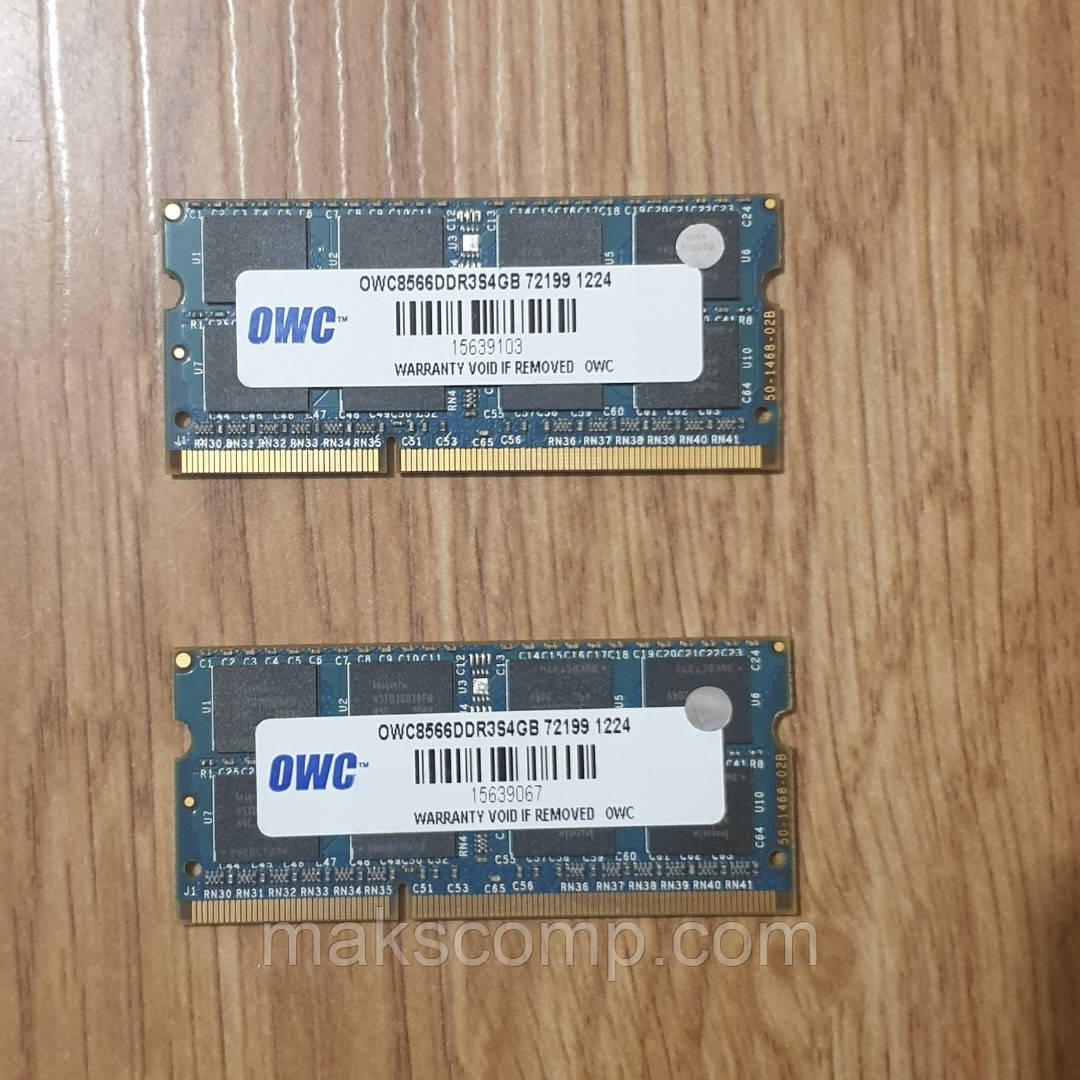 Пам'ять OWC 4Gb So-DIMM PC3-8500S DDR3-1066 1.5 v