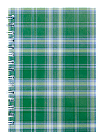 Зошит на пружині збоку, А-6, 48арк., "Shotlandka", зелений, клітинка, картонна обкладинка