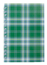 Зошит на пружині збоку, А-6, 48арк., "Shotlandka", зелений, клітинка, картонна обкладинка