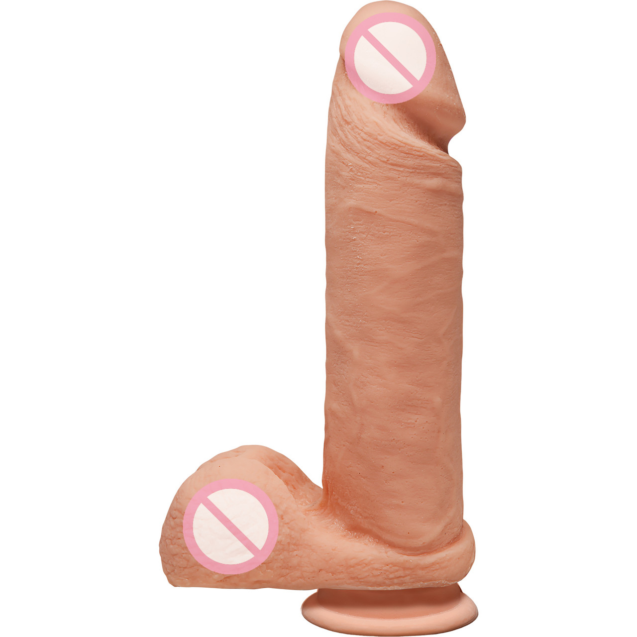 Реалістичний фалоімітатор з мошонкою Doc Johnson The D - Perfect D - 8 Inch With Balls - ULTRASKYN