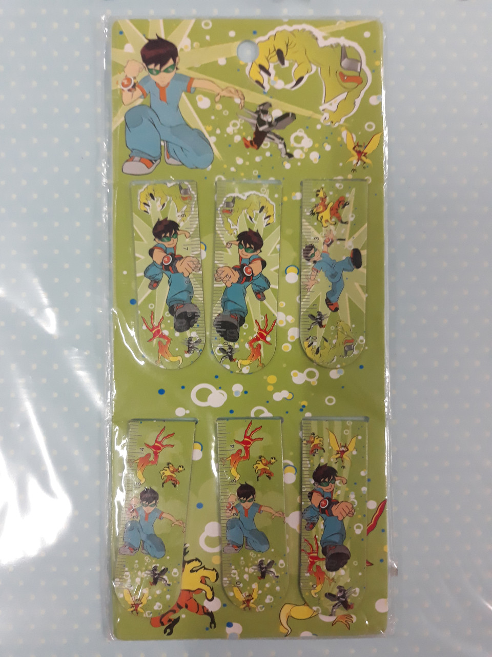 Набір магнітних закладок з лінійкою , в наборі 6 штук "Бен 10" 42231, фото 1