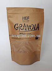 Пакет Дой-Пак крафт з вікном 150г 130x200 з друком 1 колір, фото 6