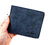 Чоловічий гаманець, класичного стилю м'який baellerry Синій, фото 2