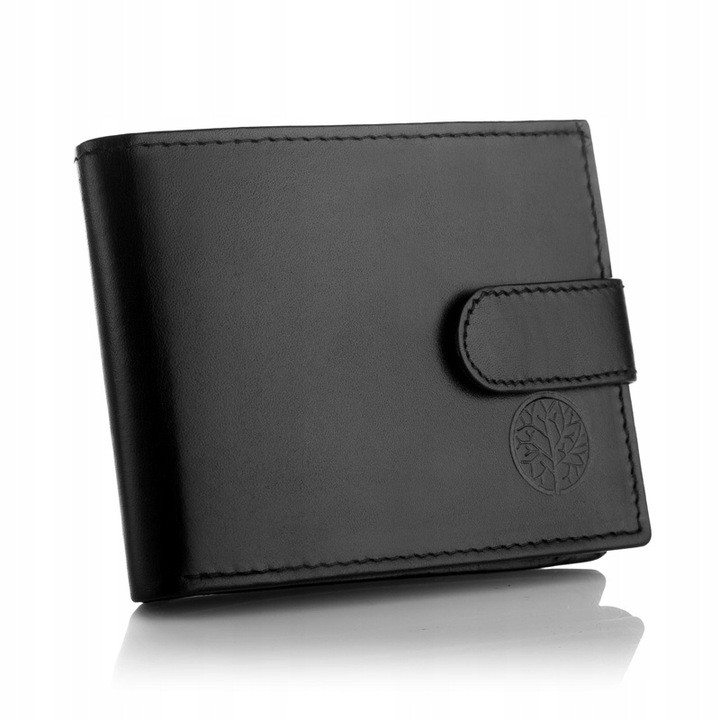 Чоловічий шкіряний гаманець Betlewski з RFID 8,5 х 10,5 х 2 (BPM-DZ-63) - чорний