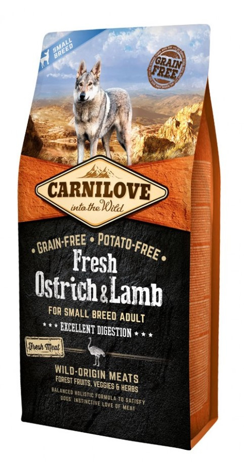 Сухий корм Carnilove Dog Fresh Adult Small Breed Ostrich & Lamb 6 кг