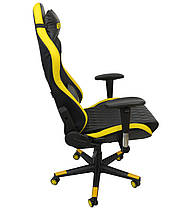 Кресло геймерское Bonro 1018 желтое, фото 3