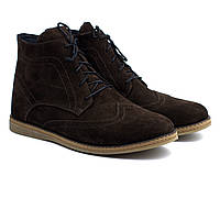 Ботинки броги зимние дышащие замшевые мужская обувь больших размеров Rosso Avangard Breathable Brogue Brown BS