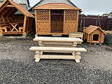 Стіл і лавочки із зрубу, фото 2