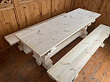 Стіл і лавочки із зрубу, фото 6