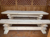 Стіл і лавочки із зрубу, фото 7