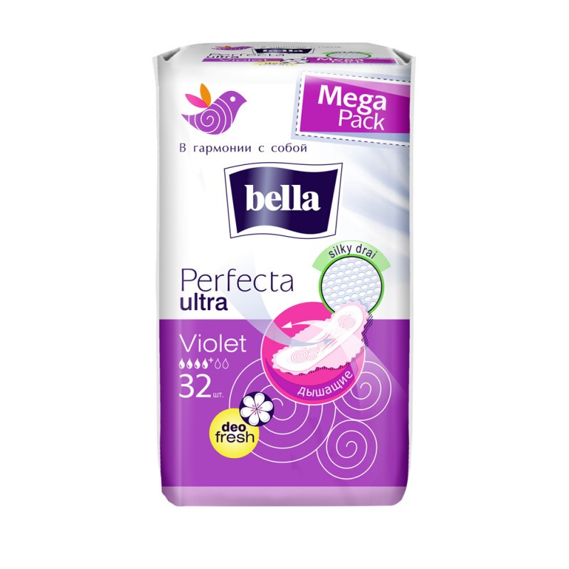 Гигиенические прокладки Bella Perfecta ultra Violet deo fresh 32 шт - фото 1 - id-p564127570