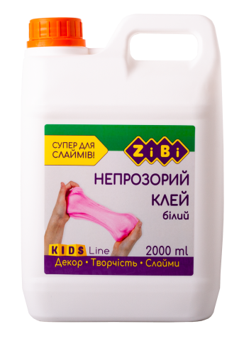 Клей Zibi для слайму непрозорий Білий 2 л, фото 1
