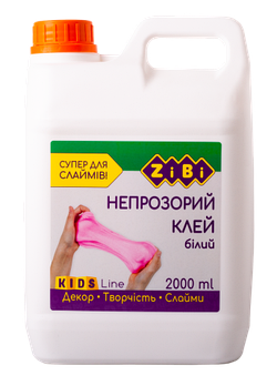 Клей Zibi для слайму непрозорий Білий 2 л