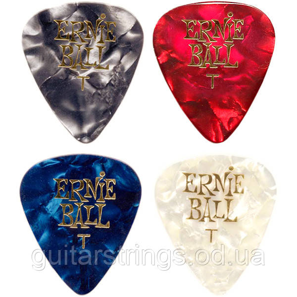Медіатор Ernie Ball 9109 Celluloid Pearloid Assorted Guitar Pick Thin 0.46 mm