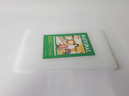 Дошка обробна пластикова професійна товста біла велика кухонна для обробки м'яса 37*23 cm t=1