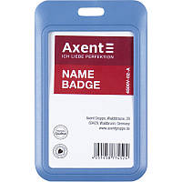 Бейдж-вертикальний слайдер Axent 4500V-02-A, 110х69 мм, димчастий синій