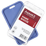 Бейдж-чохол Axent SoftTouch 4550V-02-A, матовий, 110х65 мм, димчастий синій, фото 6