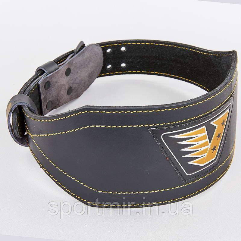 Пояс атлетичний шкіряний VELO VL-8179 (ширина-6in (15 см), р-р M-XXL довжина 110-125 см, з підкладкою для спини), фото 1