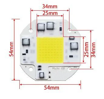 No40 DOB Lед 20w 220v + термозахисту Smart IC 20w 6000K Світлодіод 20w матриця 20 ват з драйвером + накладка