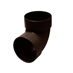 Коліно для водостічної труби двухмуфтовое 87° Rainway 75 мм, Колір: Коричневий
