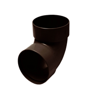 Колено для водосточной трубы двухмуфтовое 87° Rainway 75 мм, Цвет: Коричневый
