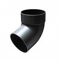 Колено для водосточной трубы одномуфтовое 67° Rainway 75 мм, Цвет: Серый