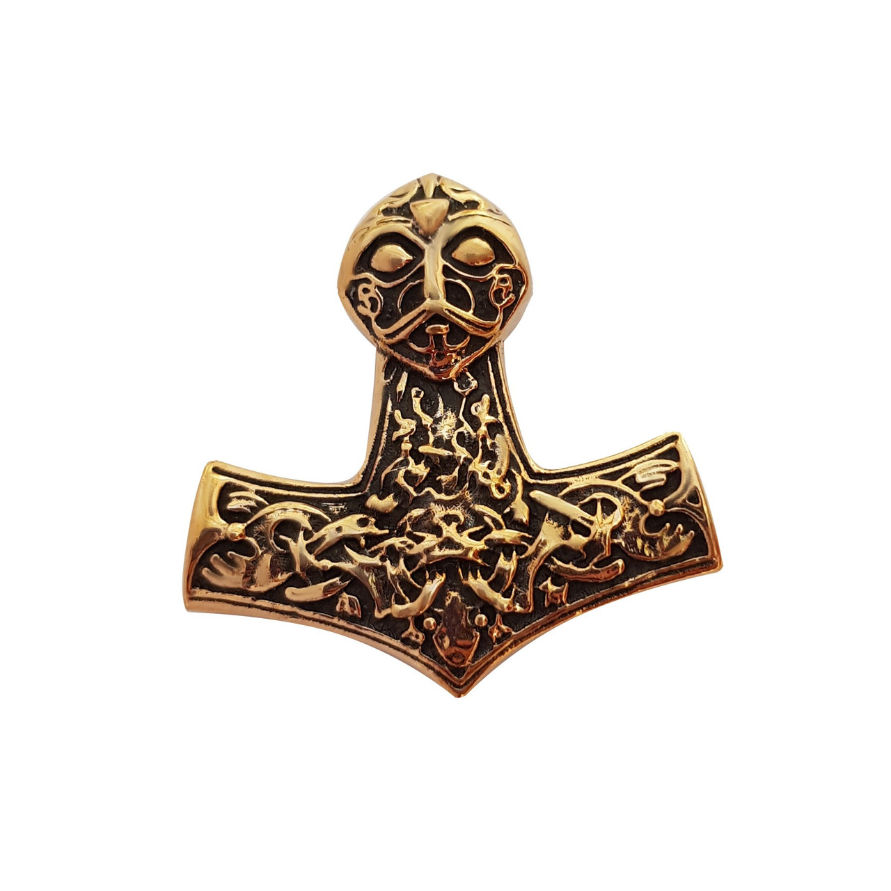 Молот Тора з ликом Тора, товстий Мьйольнір MIJOLLNIR кулон підвіска оберіг