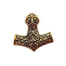 Молот Тора з ликом Тора, товстий Мьйольнір MIJOLLNIR кулон підвіска оберіг