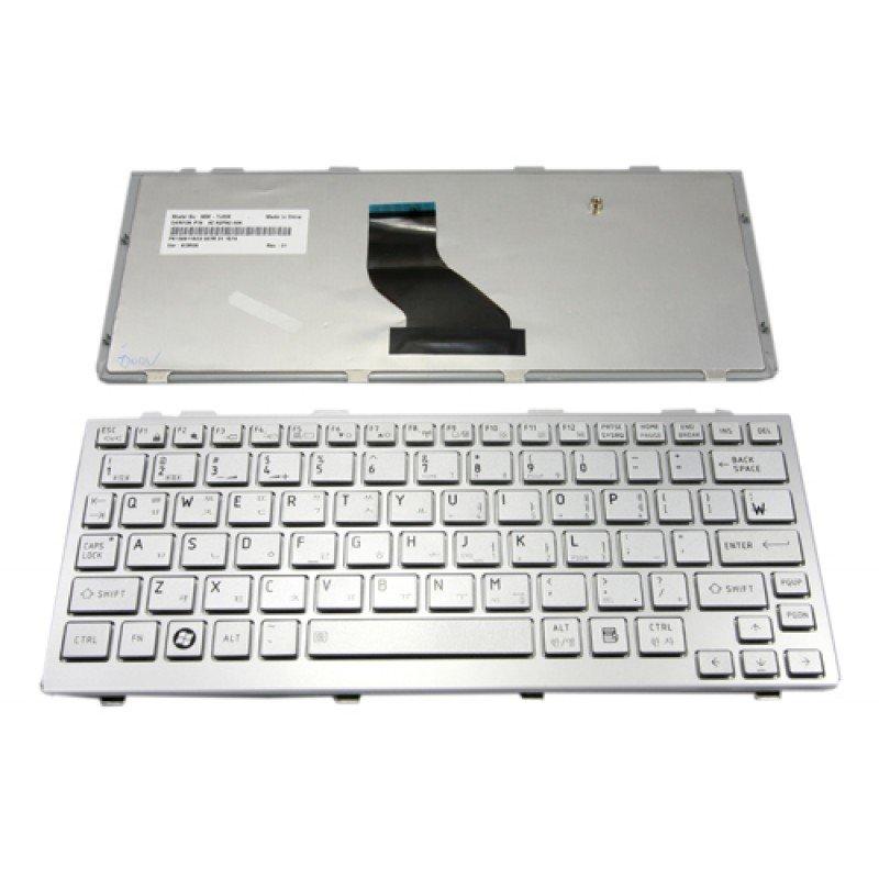 Клавіатура для Toshiba Satellite NB200, NB205, NB250, NB255, NB305 ( UA Silver c рамкою ).