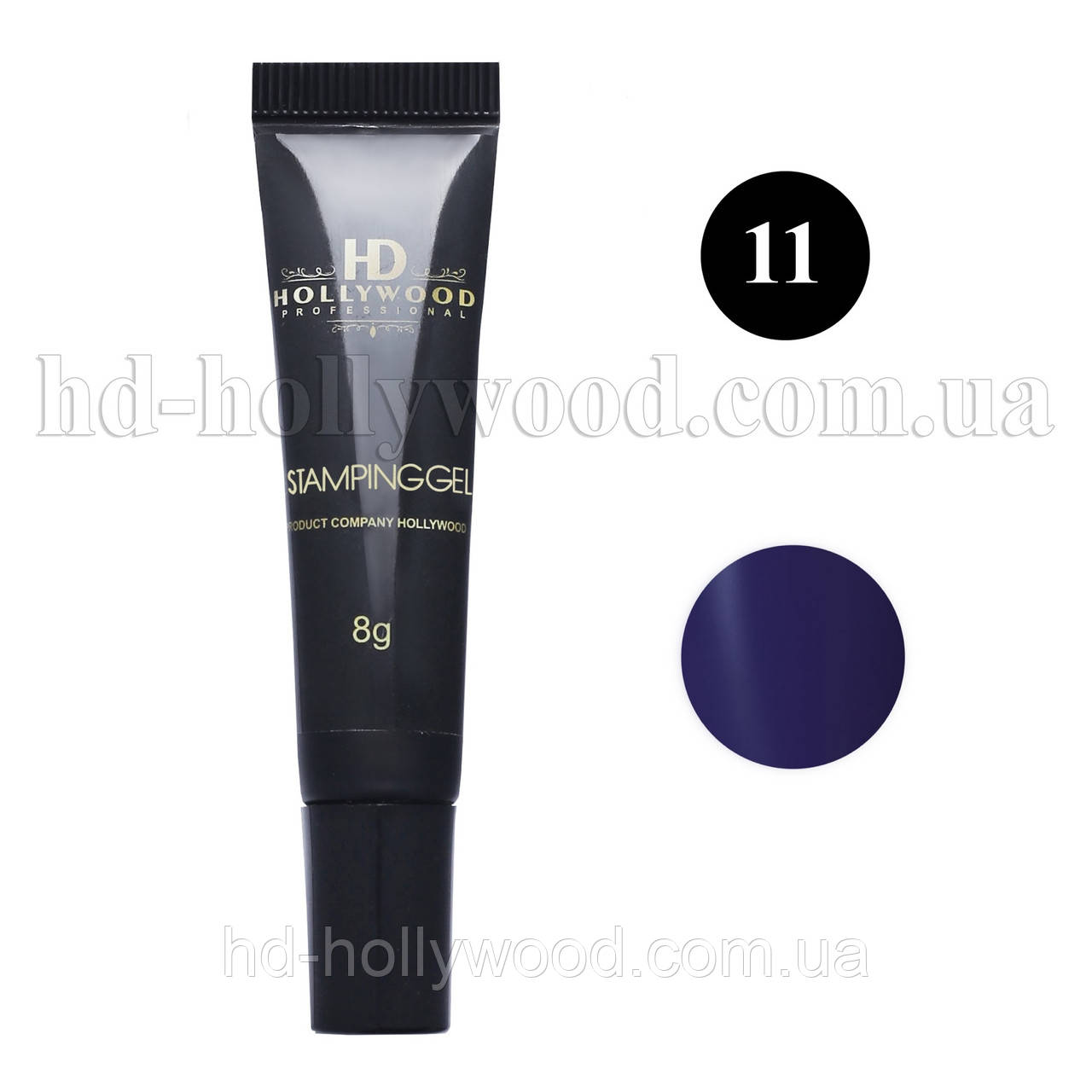Гель-фарба для стемпінгу Темний Синій 11 HD Hollywood, 8 мл, фото 1
