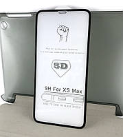 IPhone 11 Pro Max, XS Max защитное стекло на телефон противоударное 5D full glue Black черное
