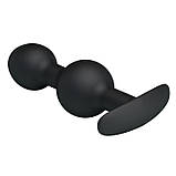 Анальна пробка Pretty Love silicone Anal balls Black, фото 3
