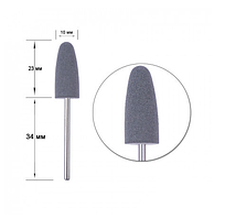 Поліровщик силіконовий Н 334m Серая груша середня для фінішної обробки нігтів та шкіри