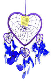 Ловець снів "Сердечко" фіолетовий (38х18 см)