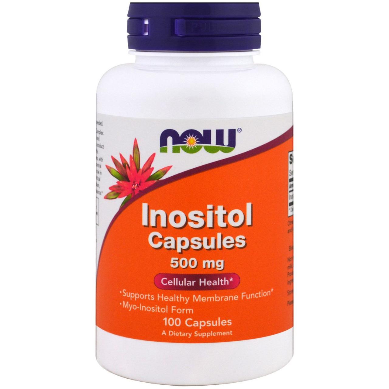 Купить Now Foods, Inositol 500 мг (100 капс.), инозитол, витамин В8 ...