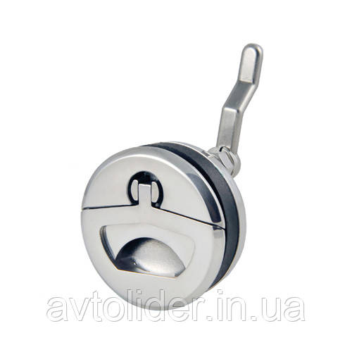 Вологозахисна відкидна ручка-кільце з клямкою, нержавіюча сталь А4 (AISI 316), фото 1