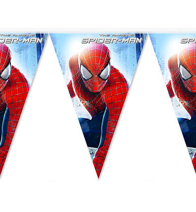 Паперова гірлянда прапорця "Спайдермен", довжина - 2 м, фото 1