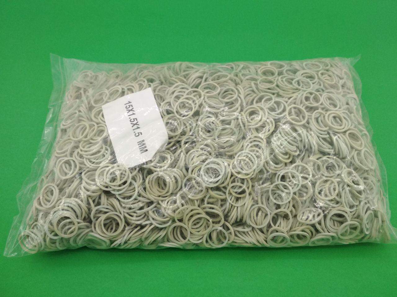 Гумки для грошей білі (15*1,5*1,5) "Plast", 1 кг/пач, фото 1