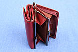 Жіночий шкіряний гаманець Tailian бордовий 728RC, фото 3