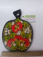 Кухонна дошка у формі яблука (велика), Петровий розпис / Kitchen board, Petrikov painting