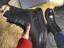 Жіночі кросівки Alexander McQueen Lace-Up Black Boots, фото 2