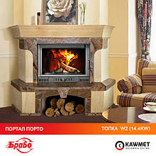 Портал для камина БРАВО Порто + каминная топка KAWMET W2