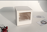 Коробка для 1 кекса, маффіна, капкейка / 1 кекса, маффина, капкейка. 90х90х90 мм, фото 2