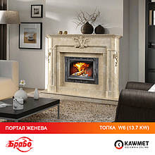 Облицовка камина Браво Женева + каминная топка KAWMET W6