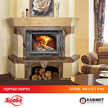 Облицовка камина Браво Порто + каминная топка KAWMET W6
